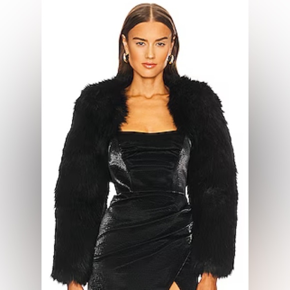 REVOLVE Michael Costello Vitoria Coat in Black